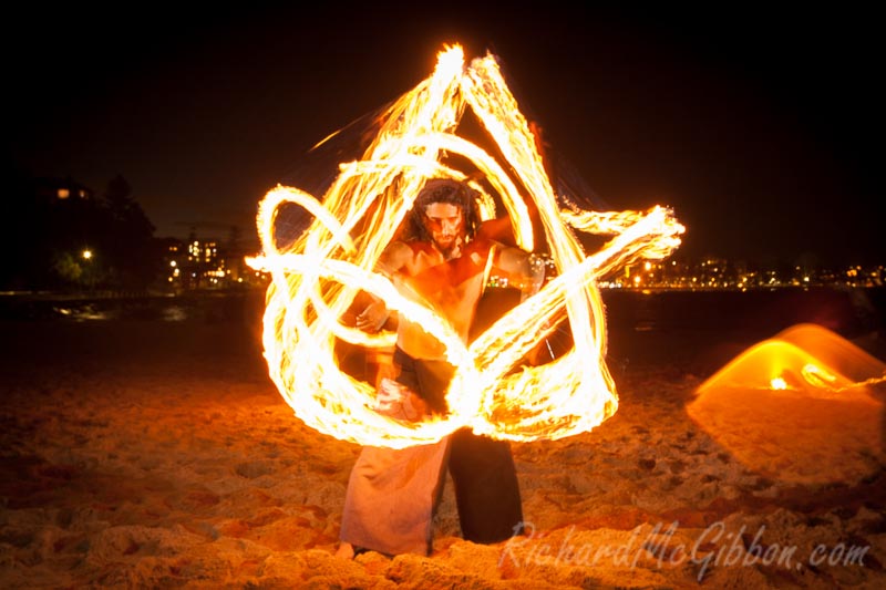 Fire Twirling on the Northern Beaches