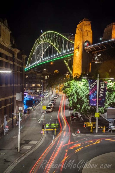 The lights of the Vivid festival in Sydney, Australia, 2014