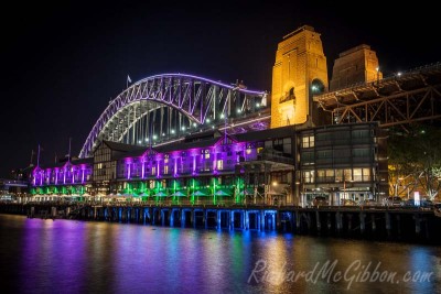 The lights of the Vivid festival in Sydney, Australia, 2014