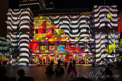 The lights of the Vivid festival in Sydney, Australia, 2014