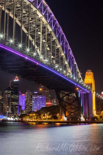 The lights of the Vivid festival in Sydney, Australia, 2014