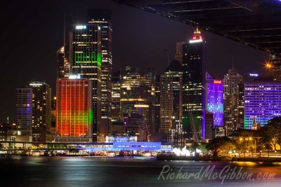 The lights of the Vivid festival in Sydney, Australia, 2014