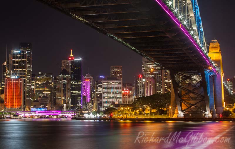 The lights of the Vivid festival in Sydney, Australia, 2014