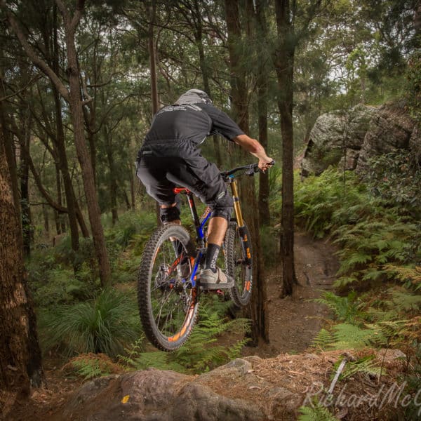 Riding the local trails