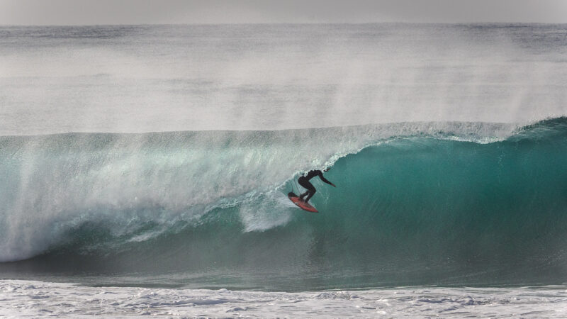 Surfer in barrel