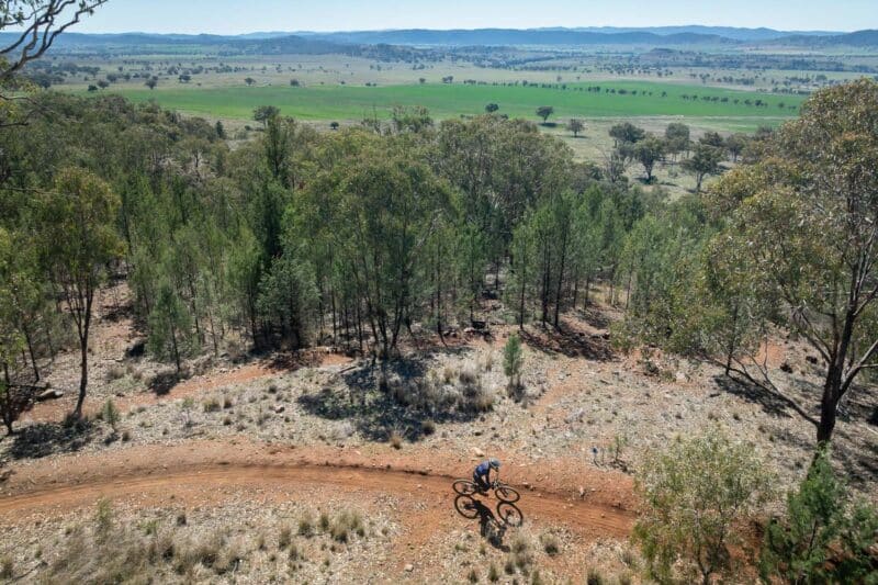 Mountain biker racing at Mount Borah Gravity State Series