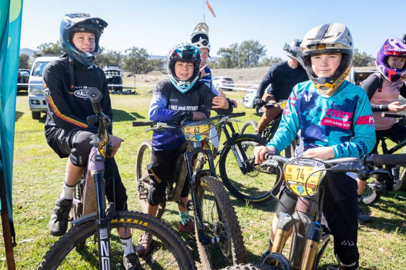 Mountain biker racing at Mount Borah Gravity State Series