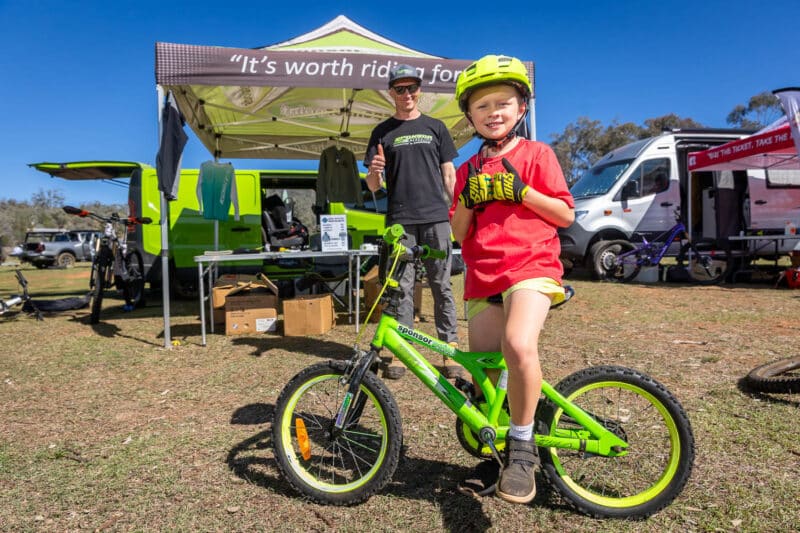 Mountain biker racing at Mount Borah Gravity State Series