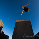 Parkour with Dominic Di Tommaso at Middle Head fort, Sydney.