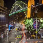 The lights of the Vivid festival in Sydney, Australia, 2014