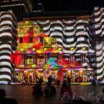 The lights of the Vivid festival in Sydney, Australia, 2014