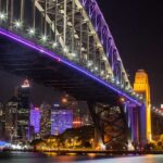 The lights of the Vivid festival in Sydney, Australia, 2014