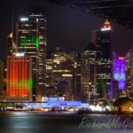 The lights of the Vivid festival in Sydney, Australia, 2014