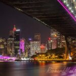 The lights of the Vivid festival in Sydney, Australia, 2014