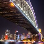 The lights of the Vivid festival in Sydney, Australia, 2014