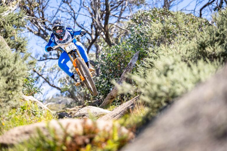 Mountain biker at Thredbo Cannonball pumptrack, 2026