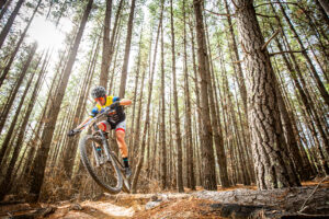 Untitled mountain biking action photograph