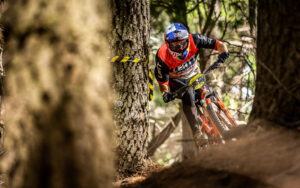 Untitled mountain biking action photograph