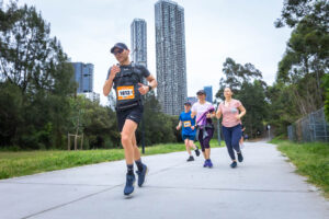 Runner at the Three Bridges Run 2026 along the Parramatta River, Sydney – MA3BR26-7234